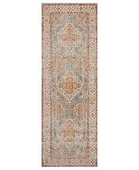 Amer Rugs Eternal Ete-3 Aqua/Ivory 2'7" x 7'6" Runner Rug