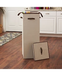 Household Essential Tall Wrapping Paper Organizer Storage Box with Lift-Out Ribbon Tray