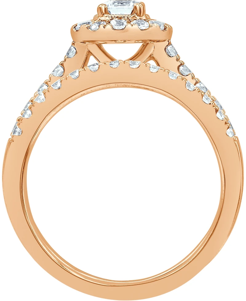 Diamond Halo Bridal Set (1 ct. t.w.) 14k White