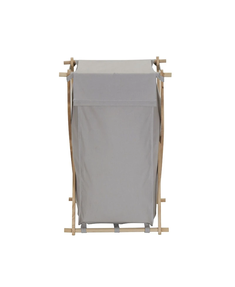 Wood X Frame Hamper