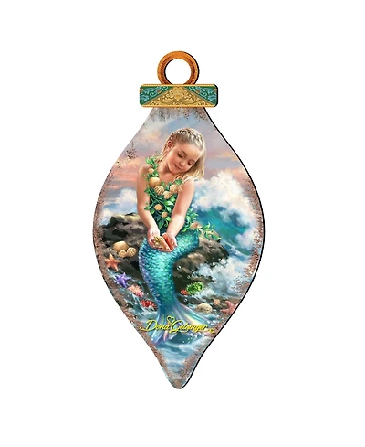 Designocracy by Dona Gelsinger Princess of The Sea Ornament and Cone Ornament, Set of 2 Each