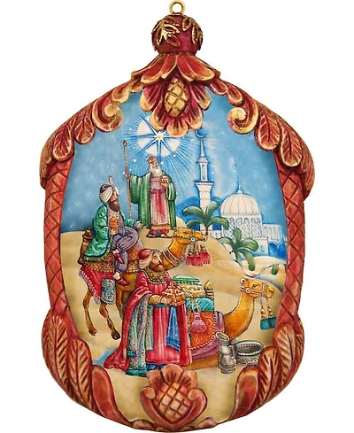 G.DeBrekht Hand Painted Three Kings Scenic Ornament