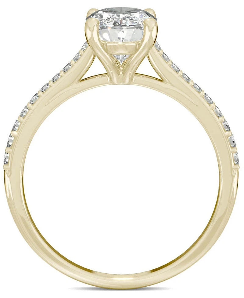 Charles & Colvard Moissanite Oval Engagement Ring (2-1/2 ct. t.w. Dew) 14k White Gold or Yellow