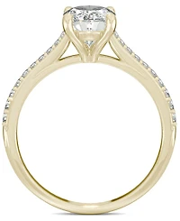 Charles & Colvard Moissanite Oval Engagement Ring (2-1/2 ct. t.w. Dew) 14k White Gold or Yellow