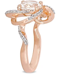 White Topaz Swirl Statement Ring (2-3/5 ct. t.w.) 18k Gold-Plated Sterling Silver
