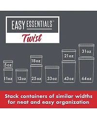 Lock n Lock Easy Essentials 20-Pc. Twist Food Storage Containers, Created for Macy's