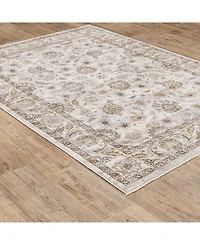 Oriental Weavers Maharaja 70E Ivory and Gray 6'7" x 9'6" Area Rug