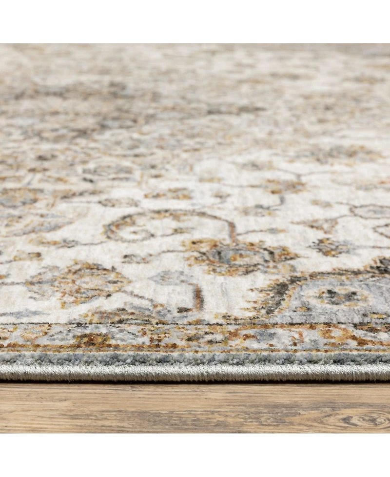 Oriental Weavers Maharaja 660J Ivory and Blue 6'7" x 9'6" Area Rug