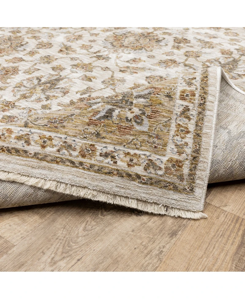 Oriental Weavers Maharaja 5091Z Ivory and Gold 6'7" x 9'6" Area Rug