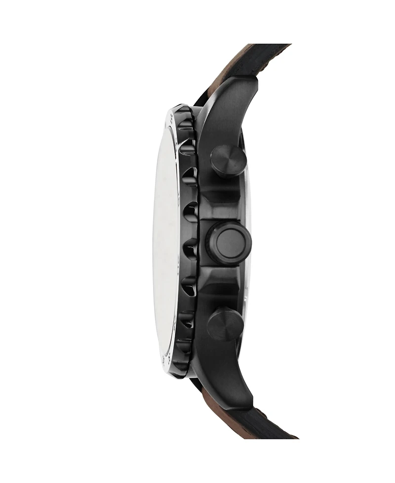 Fossil Men's Nate Brown Leather Strap Watch 50mm