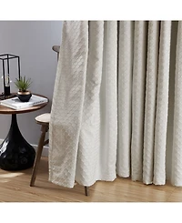Hlc.me Siena Pattern 100% Complete Blackout Thermal Insulated Double Layer Window Curtain Grommet Panels for Living Room & Bedroom