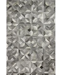 Bashian Cowhide Hie 04 Gray Area Rug