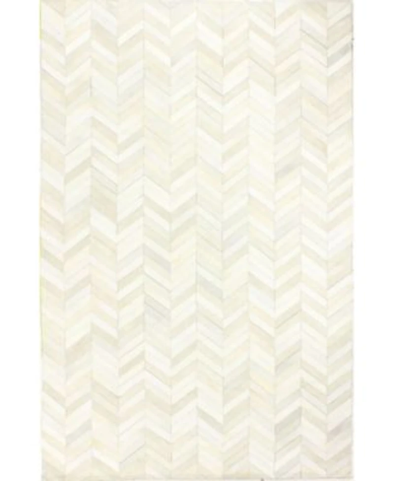 Bashian Cowhide Fie 01 White Rug