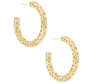Kendra Scott Medium Openwork Tubular Hoop Earrings, 1.41"
