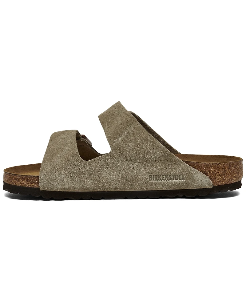 Birkenstock Men's Arizona Suede Leather Soft Footbed Casual Sandals from Finish Line