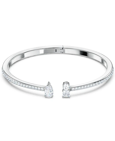 Swarovski Silver-Tone Crystal Cuff Bracelet