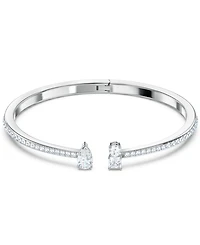Swarovski Silver-Tone Crystal Cuff Bracelet