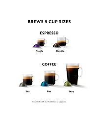 Nespresso Vertuo Next Premium Coffee and Espresso Machine by De'Longhi, Black Rose Gold with Aeroccino Milk Frother