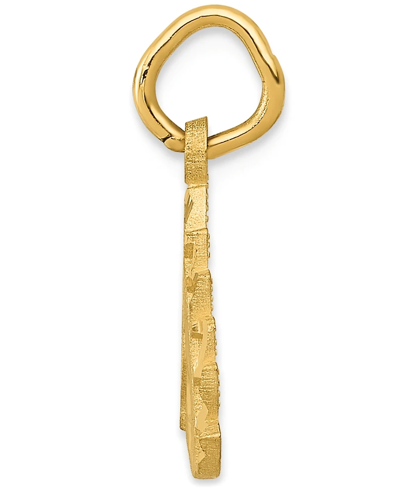 Unicorn Charm Pendant in 14k Yellow Gold