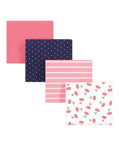 Hudson Baby Girls Cozy Cotton Flannel Newborn Throws