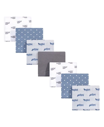 Hudson Baby Boys Seven-Pack Cozy Cotton Flannel Swaddling Blankets