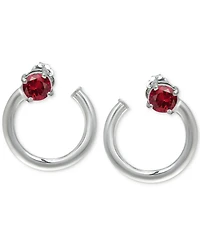 Giani Bernini Cubic Zirconia Front & Back Hoop Earrings, Created for Macy's