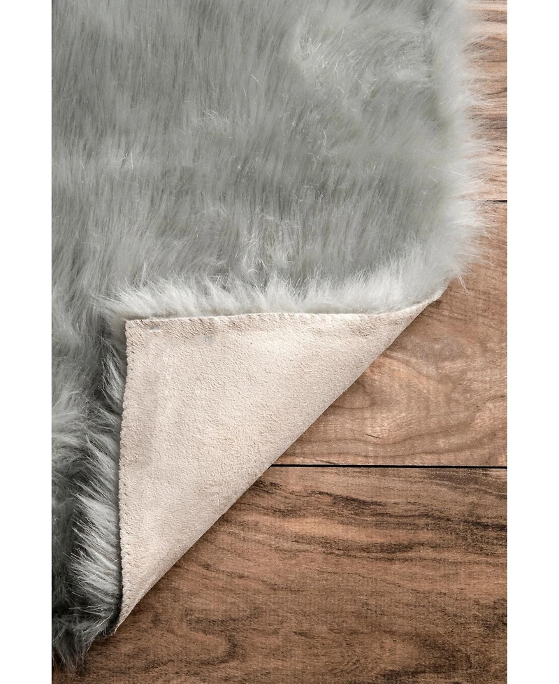 nuLoom Cloud BIBL15B Gray 5' x 7' Area Rug