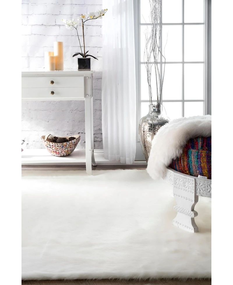 nuLoom Cloud BIBL15A Ivory 5' x 7' Area Rug