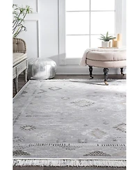 nuLoom Maida DCRS01A Silver 5' x 8' Area Rug