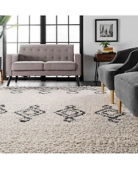 nuLoom Mackie GCDI03A Ivory 5'3" x 7'7" Area Rug