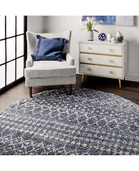 nuLoom Barbara GROC01B Gray 5'3" x 7'7" Area Rug