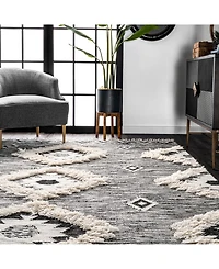 nuLoom Savannah SPMO01A Black 5' x 8' Area Rug