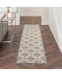 Nourison Home Cozumel CZM03 Cream 2'2" x 10' Runner Rug