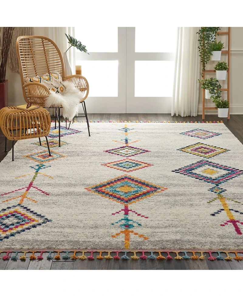 Closeout! Nourison Home Nomad NMD02 Ivory 8'10" x 12' Area Rug