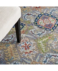 Nourison Home Ankara Global ANR12 Gray and Multi 4' x 6' Area Rug