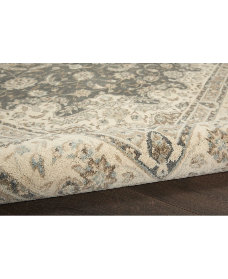 Nourison Home Living Treasures LI15 Gray and Ivory 7'6" x 9'6" Area Rug