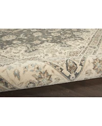 Nourison Home Living Treasures LI15 Gray and Ivory 7'6" x 9'6" Area Rug
