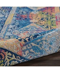 Nourison Home Ankara Global Anr04 Blue Multi Rug