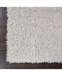 Nourison Home Luxe Shag Lxs01 Silver Rug