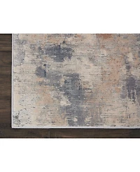 Nourison Home Rustic Textures RUS05 Beige and Gray 5'3" x 7'3" Area Rug