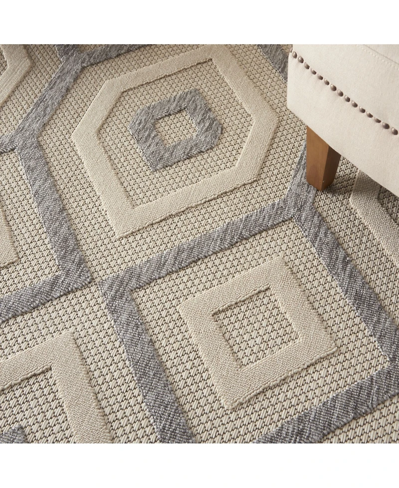 Nourison Home Cozumel CZM02 Cream 5'3" x 7'3" Outdoor Area Rug