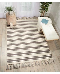Nourison Home Rio Vista DST01 Ivory and Gray 5' x 7'6" Area Rug