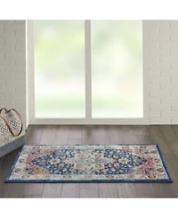 Nourison Home Ankara Global Anr11 Blue Multi Rug