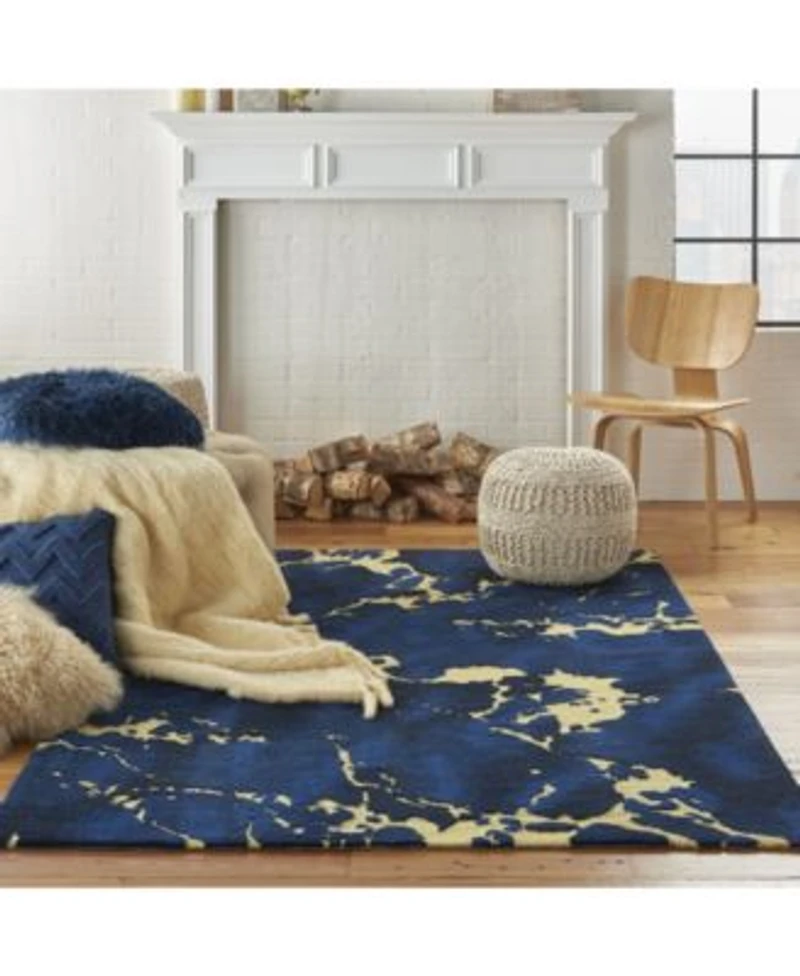 Nourison Home Symmetry Smm09 Navy Rug