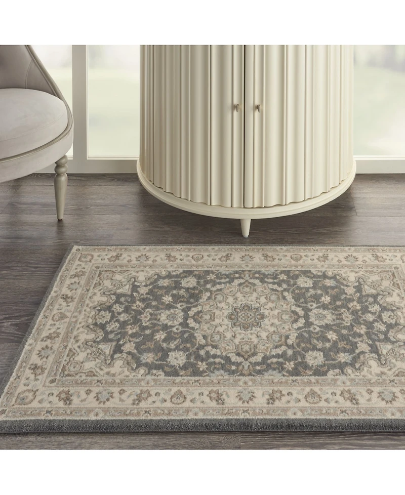 Nourison Home Living Treasures LI15 Gray and Ivory 2'6" x 4'3" Area Rug