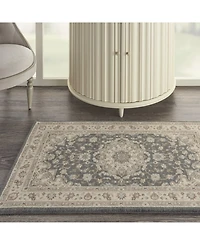 Nourison Home Living Treasures LI15 Gray and Ivory 2'6" x 4'3" Area Rug