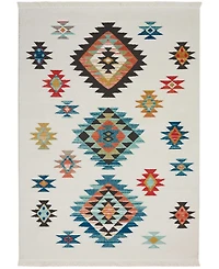 Nourison Home Navajo NAV07 White 5'3" x 7'6" Area Rug
