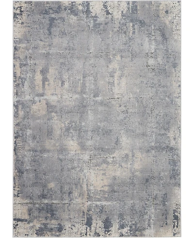 Nourison Home Rustic Textures RUS06 Gray and Beige 3'11" x 5'11" Area Rug