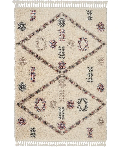 Nourison Home Denmark Shag DNK01 Ivory 4' x 6'3" Area Rug