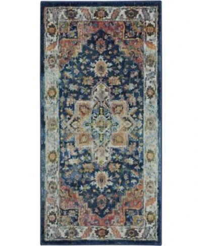 Nourison Home Ankara Global Anr11 Blue Multi Rug